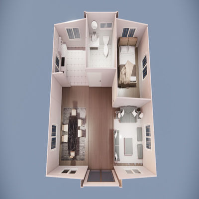 Mobile Living Container House Prefabricated Modular Houses with Light Steel Structure