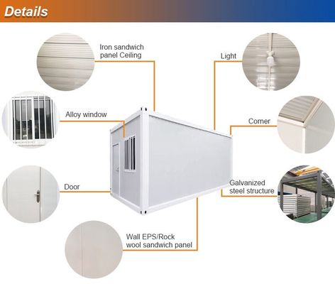 Fast Assembly Connected Column and Beam Container House Affordable for Bedroom/Office