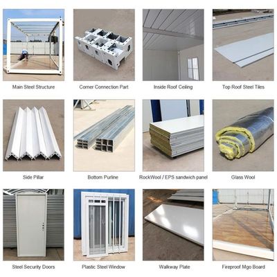 Alpine Villa Living Light Steel Prefabricated Sunrooms with Detachable Container