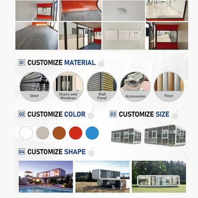 Galvanized Steel Frame Modular Container Houses for Prefabricated Tiny Home Apartments