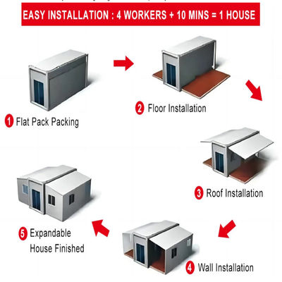 Prefabricated Houses Expandable Container House with 3 Bedrooms and Easy Installation